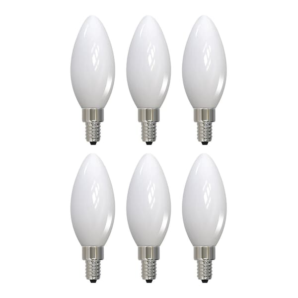 Bulbrite 40-Watt Dimmable (E12) Candelabra Screw Base Milky Filament B11 LED Light Bulb, 3000K, 4PK 862689 - main