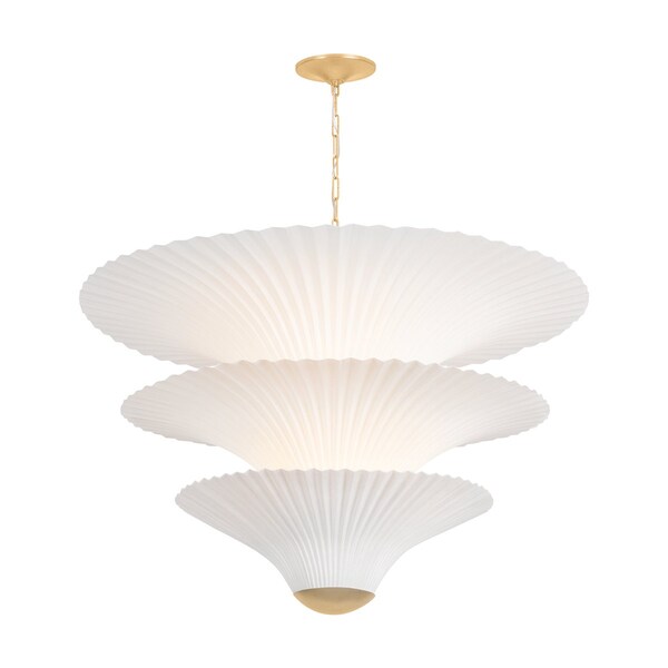 Corbett Lighting Belluno 3 Light Chandelier in Vintage Gold Leaf Finish 533-40-VGL - main