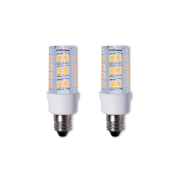 Bulbrite 35w Equivalent T4 Dimmable (E12) Candelabra Screw Base Warm Wht Lght Clear LED Lght Bulb, 2700K, 2PK 861530 - main
