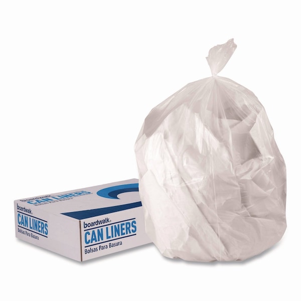 Boardwalk Low-Density Waste Can Liners, 16 gal, 0.5 mil, 24 x 32, Clear, Perforated Roll, 500PK H4832MCKR01 - main