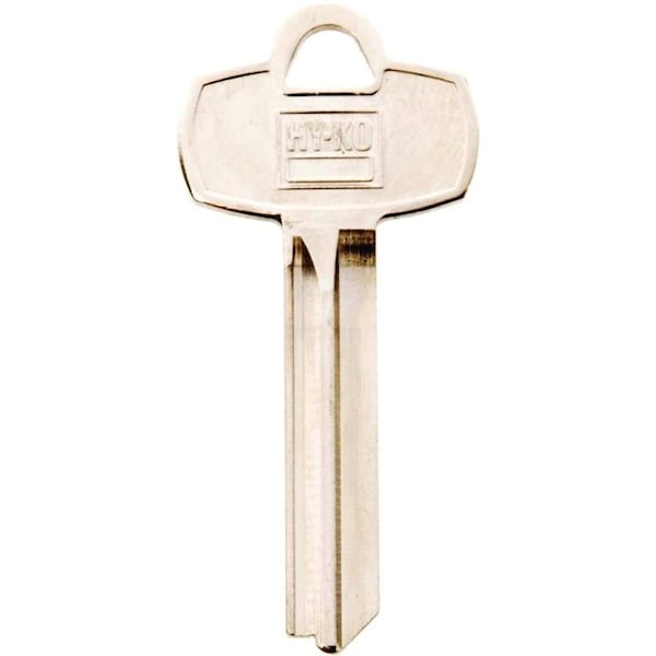 Hy-Ko Key Blank, Brass, Nickel, For: Best Cabinet, House Locks and Padlocks 11010BE2 - main