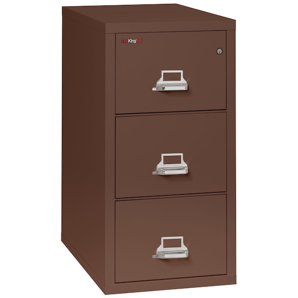 Fireking 3 Drawer, 1 Hr Fire & Impact Rated, Vertical, 31" depth Letter Brown 3-1831-CBR - main