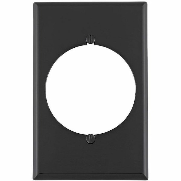 Leviton Receptacle Wallplate, Midway Size, Gang 1, Black 80532-E - main