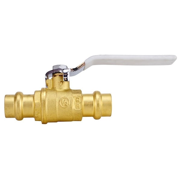 Apollo 94VLF Series Ball Valve, 1/2 in Connection, Press Fit, 250 psi Pressure, Brass Body 94VLF10301TMG - main