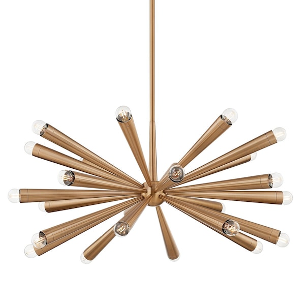 Troy Lighting Keanu 24 Light Chandelier 40.25 In. Patina Brass F1040-PBR - main