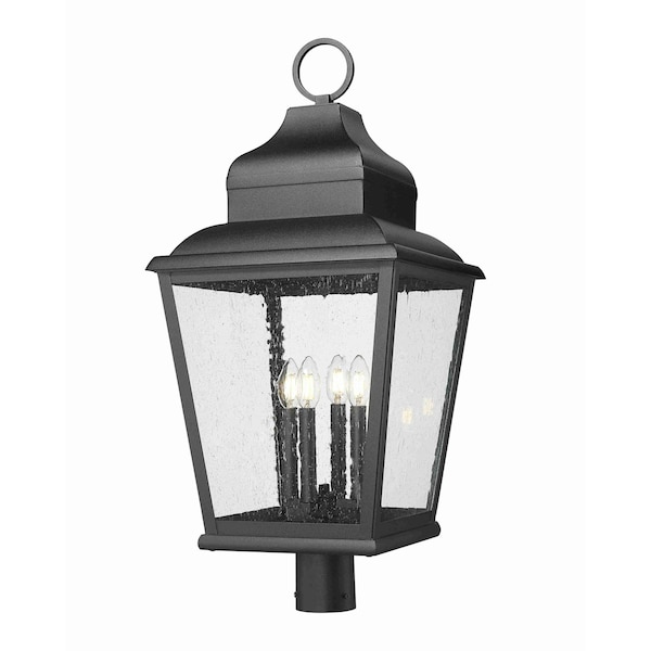 Z-Lite Raphael Sand Black 4 Light Outdoor Post Mount Fixture 5029PHXLR-BK - main