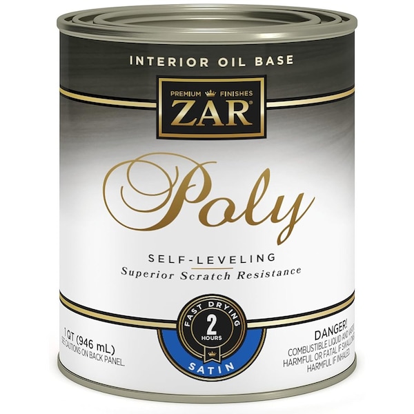 Zar Poly Sl Qt UGL Clear Zar, Poly SL Interior Oil-Based Polyurethane Finish, Satin 32912 - main