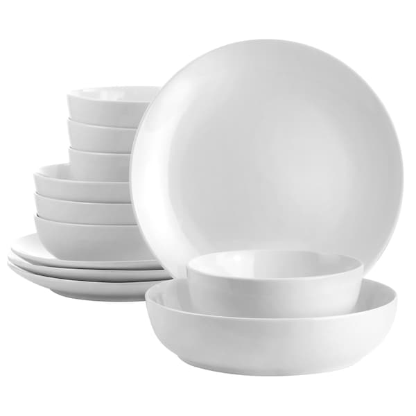 Meritage Urbana 12 Piece Stoneware Dinnerware Set in White 117566.12 - main