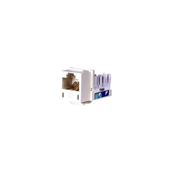 Hubbell Premise Wiring Jack, Office White, Cat6 HXJ6OW - main