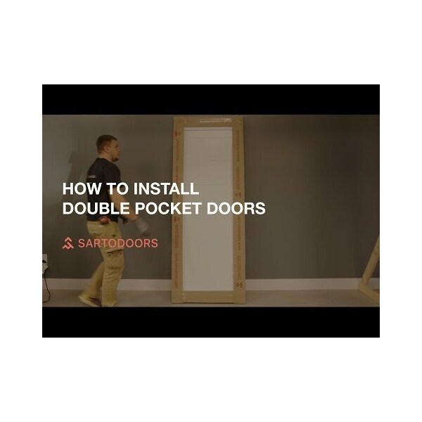Sartodoors Double Pocket Interior Door, 64" x 80", White LUCIA31DP-BEM-64 - main