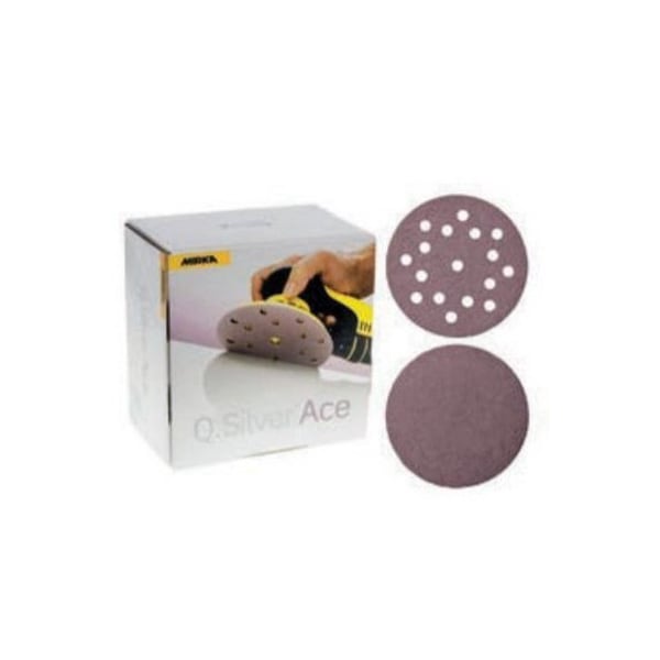 Mirka Abrasives Q.Silver Micro 2C622800 2C Series Semi-Open Coated Grip-On Sanding Disc, 6 in, P800 Grit-50 pieces 2C-622-800 - main