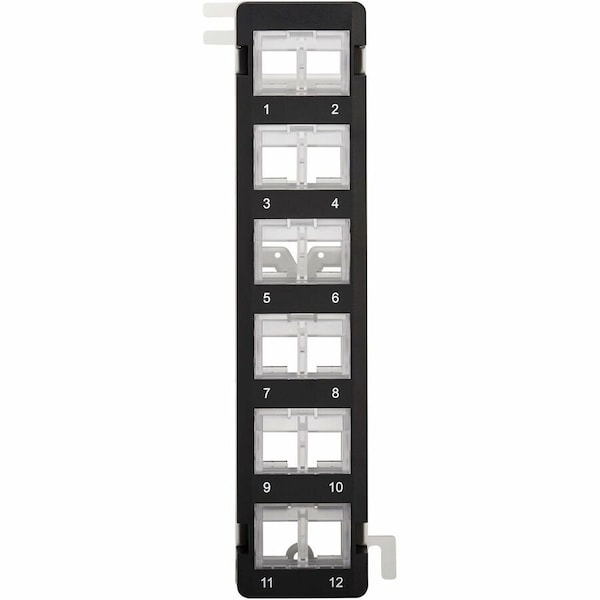 Eaton Tripp Lite Series 12-Port Wall-Mount Patch Panel for UTP Keystone Jacks, Rotatable Modules, TAA N062-012-KJ-WM - main