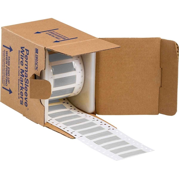 Brady PermaSleeve Heat Shrink Wire and Cable Labels 1/4 in. for 3 in., 1 in. Gray Double-Sided 3PS-250-2-GY-S-2 - main