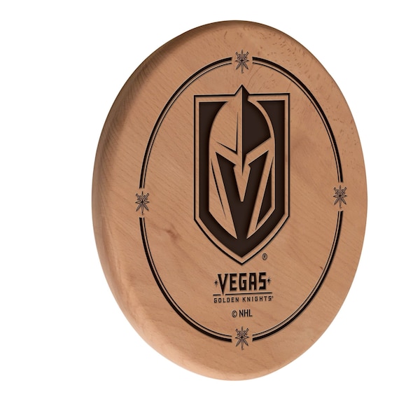 Holland Bar Stool Co Vegas Golden Knights 13" Laser Engraved Solid Wood Sign WSgnLNatLVGdKn - main
