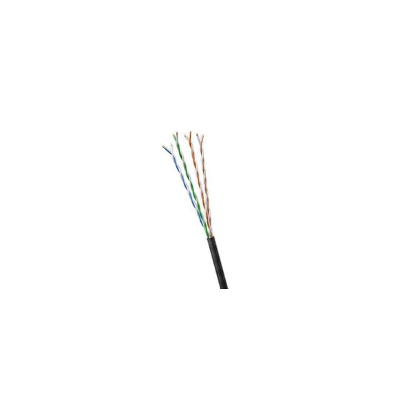 Cable Wholesale Bulk Slim Cat6 Black Ethernet Cable, 28AWG Stranded Copper, UTP, Spool, 1000 foot 10X8-822MH - main