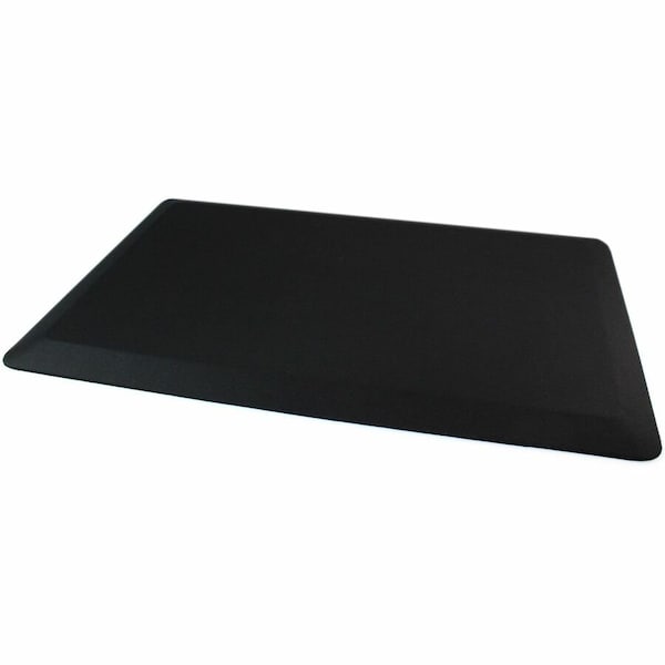 Floortex Antifatigue Mat, 24 in L x 16 in W, 0.8 in Thickness, Polyurethane with Polyester cover, Black CC1624BLK - main