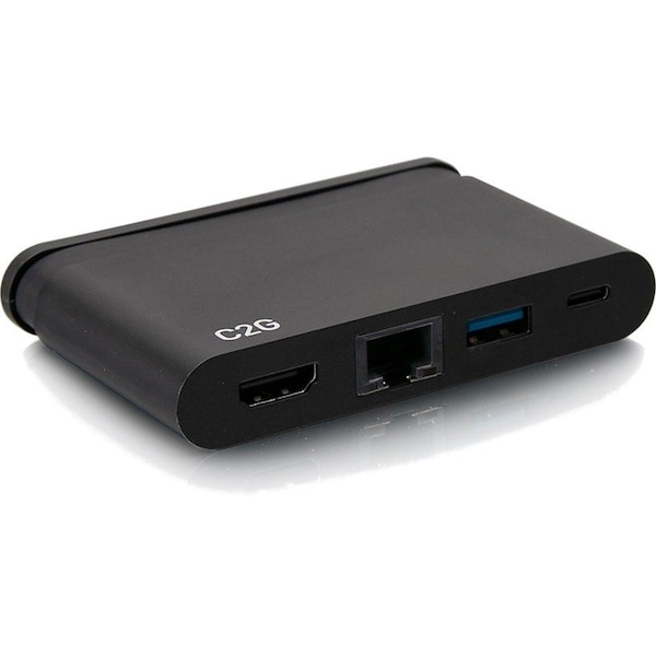 C2G USB C Dock with HDMI, USB, Ethernet, USB C & Power Delivery up to 100W C2G54455 - main