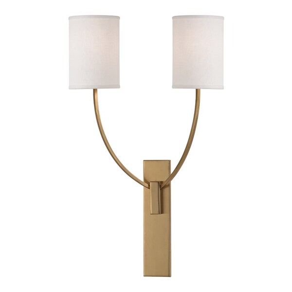 Hudson Valley Lighting Colton 2 Light Wall Sconce 14.75 In. Aged Brass 732-AGB - main