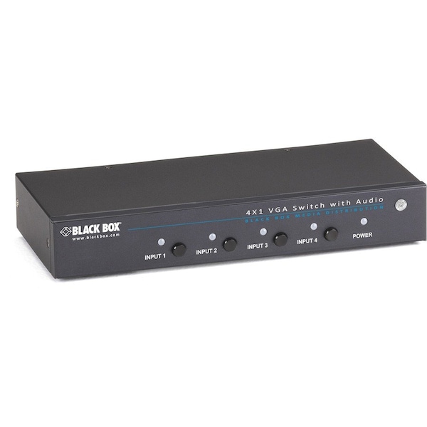 Black Box 4 X 1 Vga Switch w/ Serial And Audio, Cable AVSW-VGA4X1A - main