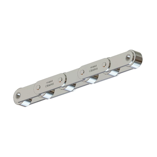 Senqcia Hi-Max Conveyor Series Double Pitch Riv Lg, 10 ft OAL, 1.5P, 7/8 Dia x .5 W, 304SS C2062SSHMRB - main