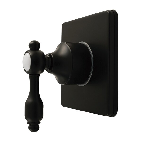 Kingston Brass Single-Handle Six-Way Diverter Valve with Square Trim Kit, Matte Black KS4040TAL - main