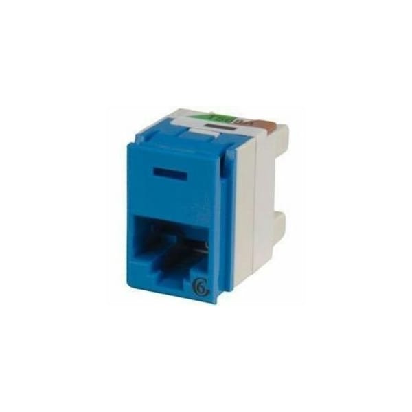 Ortronics PANEL JACK, CLARITY CAT6, T568A/B 8 POSITION 180 DEGREES, BLUE PJ600-36 - main