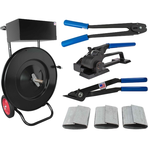 Encore Packaging Steel Kit Standard for 58 Steel Strapping, Open Seals S58KO2 - main