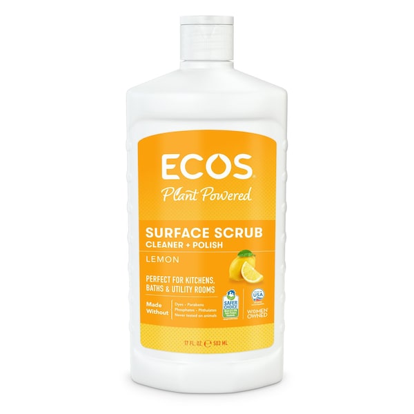 Ecos Cream Cleaner And Degreaser, 17 Oz Bottle, Liquid, Clear, 6 PK 97016 - main