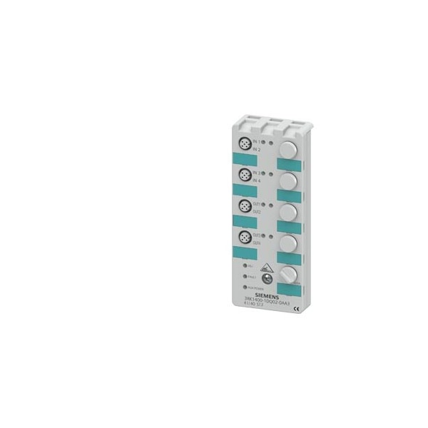 Siemens AS-i compact module K60 digital 2 x 2 DI/2 DQ IP67 2 x 2 inputs 3RK1400-1DQ02-0AA3 - main