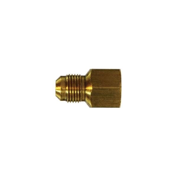 First Fitting & Fastener 5/16 X 1/8 MPT BRASS FEMALE ADAPT SAE 45 DEG FLARE 10232MID - main