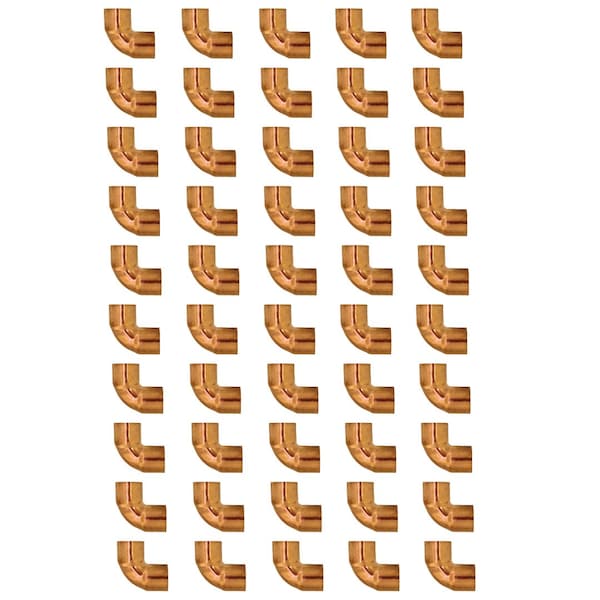 Ironwerks Designs 1/2" Copper 90-Degree Elbow Fitting, 50PK CPR-90EL-1.2-50 - main