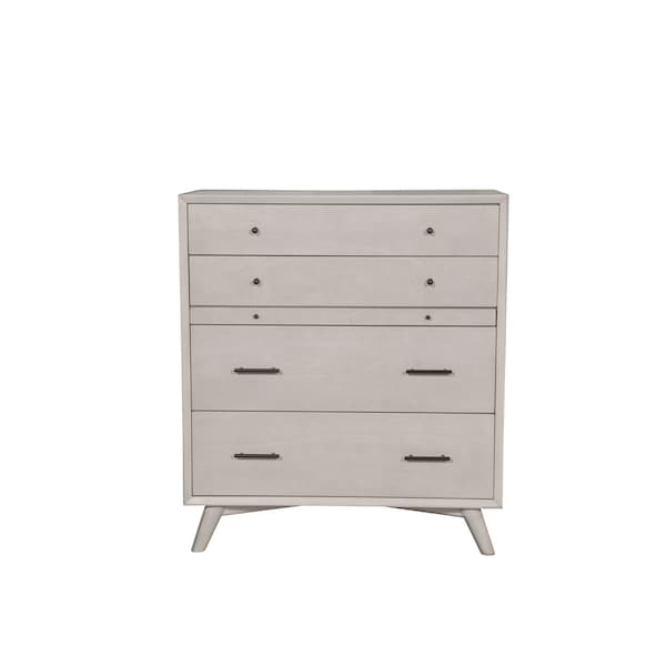 Homeroots 38" Gray Solid Wood Four Drawer Chest 524145 - main
