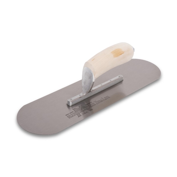 Marshalltown Pool Trowel, Carbon Steel, Concrete Trowel, 14 x 4 inch Trowel, 6 Rivets SP14 - main