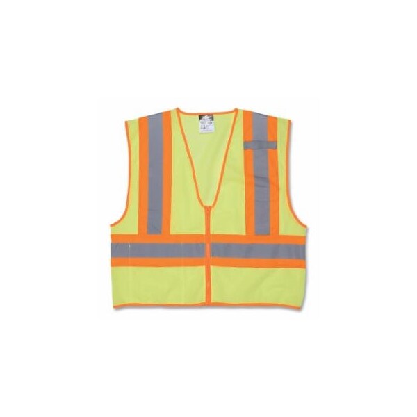 Mcr Safety Luminator Class II Safety Vests, 4X-Large, Lime 611-WCCL2LX4 - main