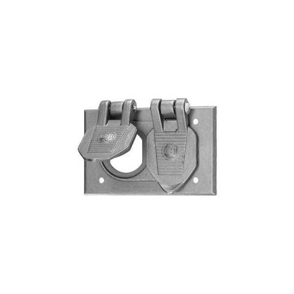 Hubbell 1-Gang Weatherproof Covers, Cast Aluminum, Duplex, Box Mount HBL5206WO - main