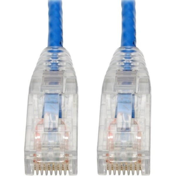 Eaton Tripp Lite Series Cat6 Gigabit Snagless Slim UTP Ethernet Cable RJ45 M/M, PoE, Blue, 6-in. N201-S6N-BL - main