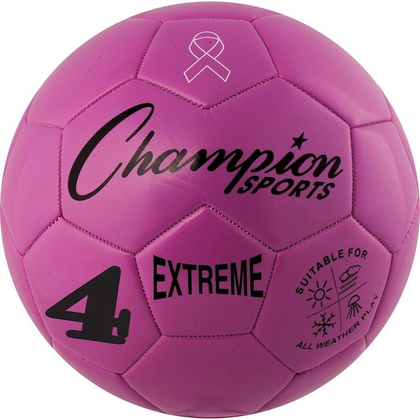 Champion Sports EX4PK 8.25 in. Extreme Series Size 4 Soccer Ball; Pink EX4PK - main