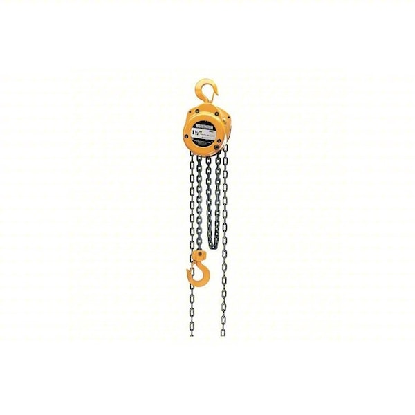 Harrington Handchain Hoist with Safety Hook CF015-15-SL - main