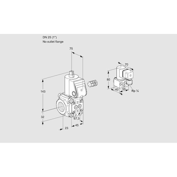 Honeywell Kromschroder Solenoid Gas Safety Valve - 500 mbar, DN 10-125, IP65 KS88018649 - main