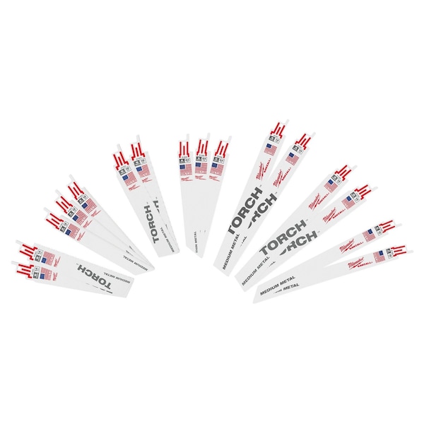 Milwaukee Tool SAWZALL Metal Cutting Bi-Metal Reciprocating Blade Set (16-Piece), PK16 49-22-1216 - main