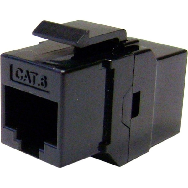 Cable Wholesale Cat6 Keystone Inline Coupler, Black, RJ45 Female 326-220BK - main