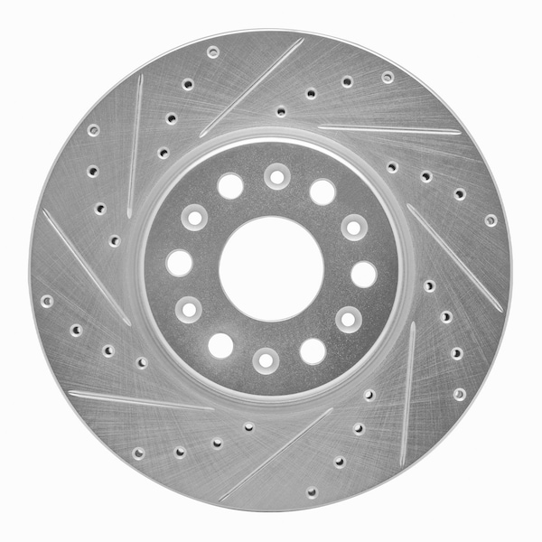 Dynamic Friction Co DFC Brake Rotor - Drilled and Slotted - Silver 631-48090L - main