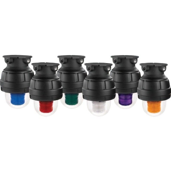 Federal Signal Strobe Light, Green, Strobe Tube, 24V DC, 60 FPM, 8 13/16 in Dia., Surface 24XST-024G-MOD - main