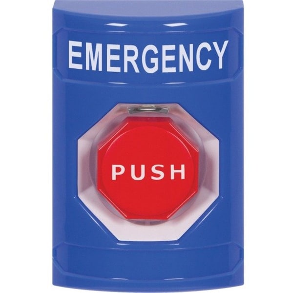 Safety Technology International Emergency Push Button, Blue, Red Button SS2405EM-EN - main