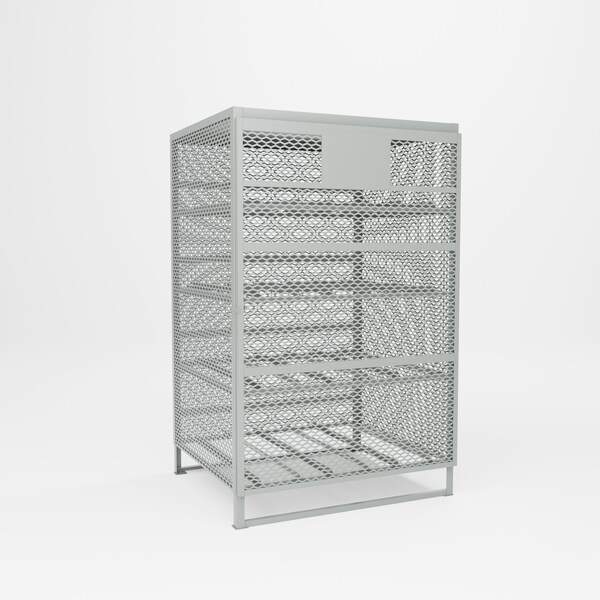 Pucel Horizontal Gas Cylin Der Cabinet, 12 Cylin Der, 45 in W x 72 in H x 38 in D, Gray GCSC-12 - main