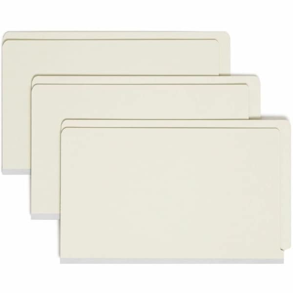 Smead Pressboard Folders, Straight Tab, 1" Exp, Lgl, 25/BX, Gray Green PK SMD37705 - main