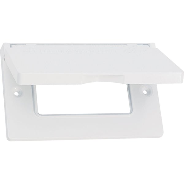 Southwire Single Gang Horizontal White Weatherproof GFCI Cover WCH1GFIW-UPC - main
