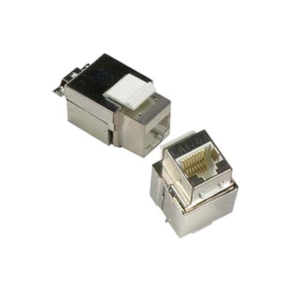 Cable Wholesale Slimline Shielded Cat6a Keystone Jack, RJ45 Female to 110 Punch Down 33X6-520 - main