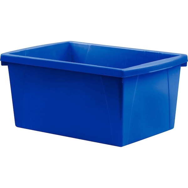 Storex Storage Bin, Plastic, Blue, 2 PK 61482U06C - main