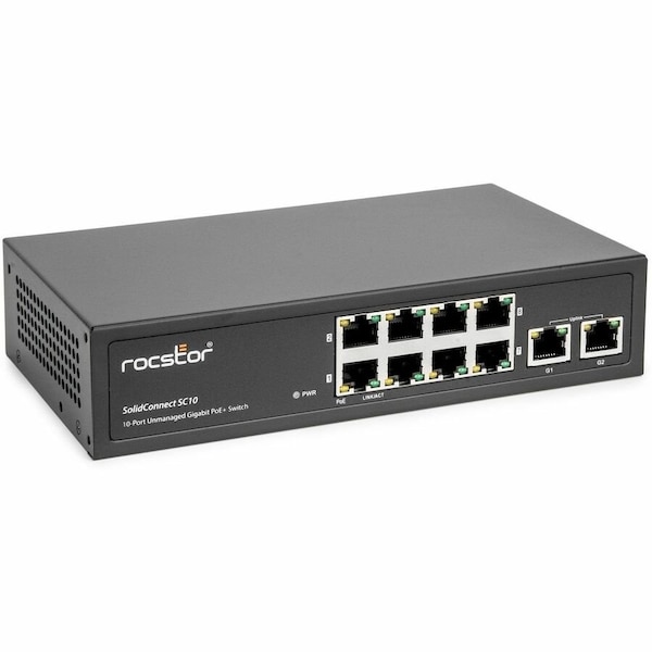 Rocstor SOLIDCONNECT SC10 8-PORT POE+ GIGABIT UN Y10S006-B1 - main